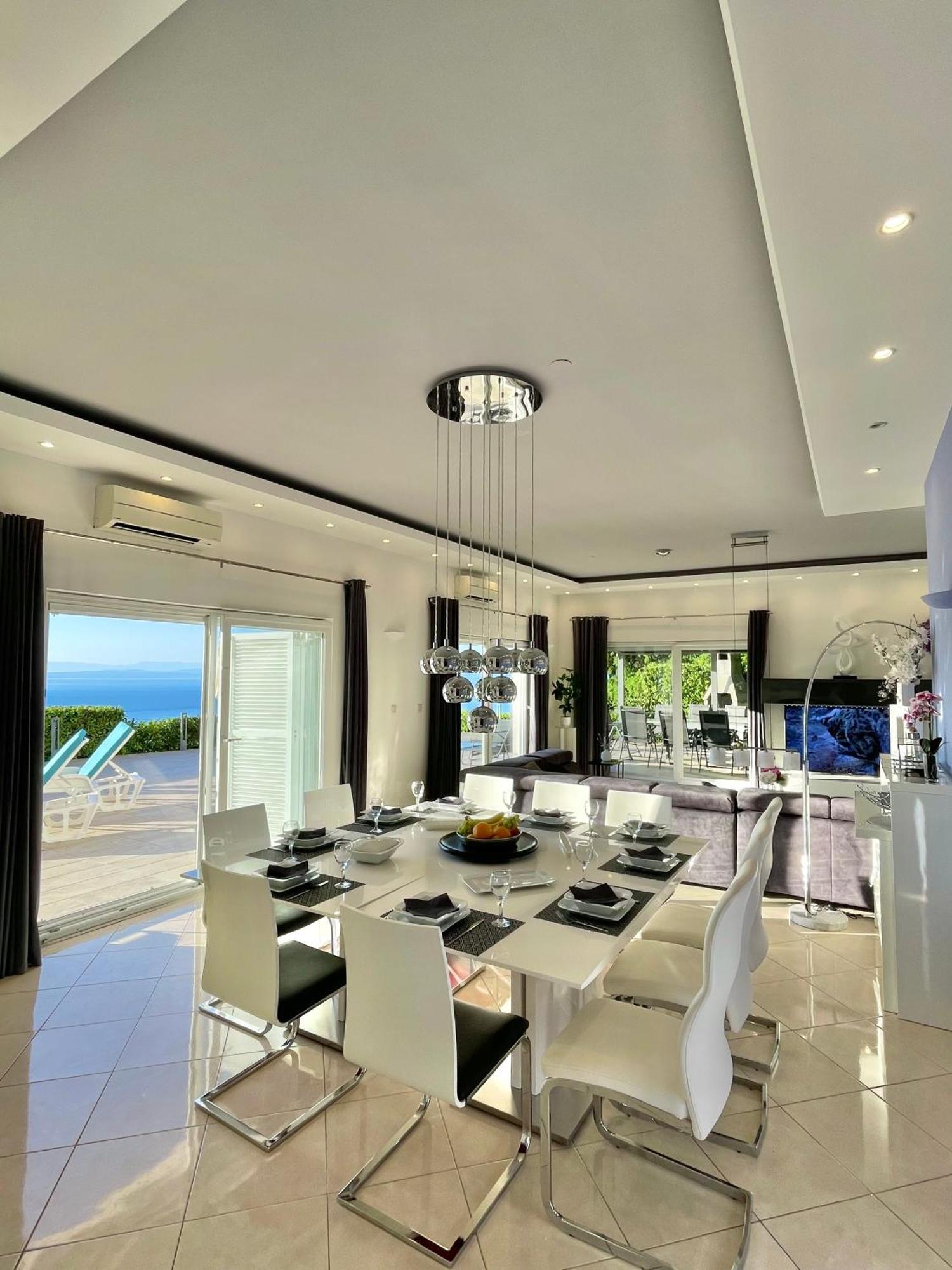 Luxury Villa Eternity - Marvelous Sea View - Box Spring Beds - Opatija-Poljane מראה חיצוני תמונה