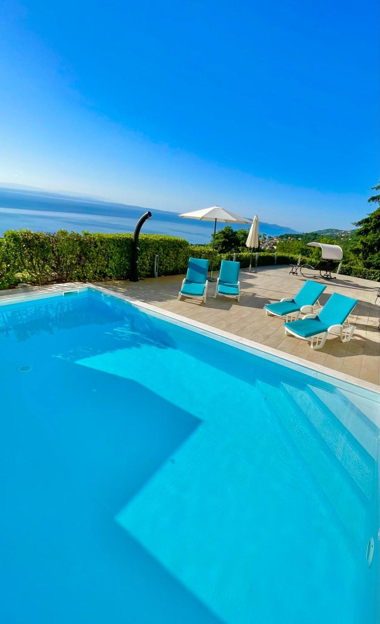 Luxury Villa Eternity - Marvelous Sea View - Box Spring Beds - Opatija-Poljane מראה חיצוני תמונה